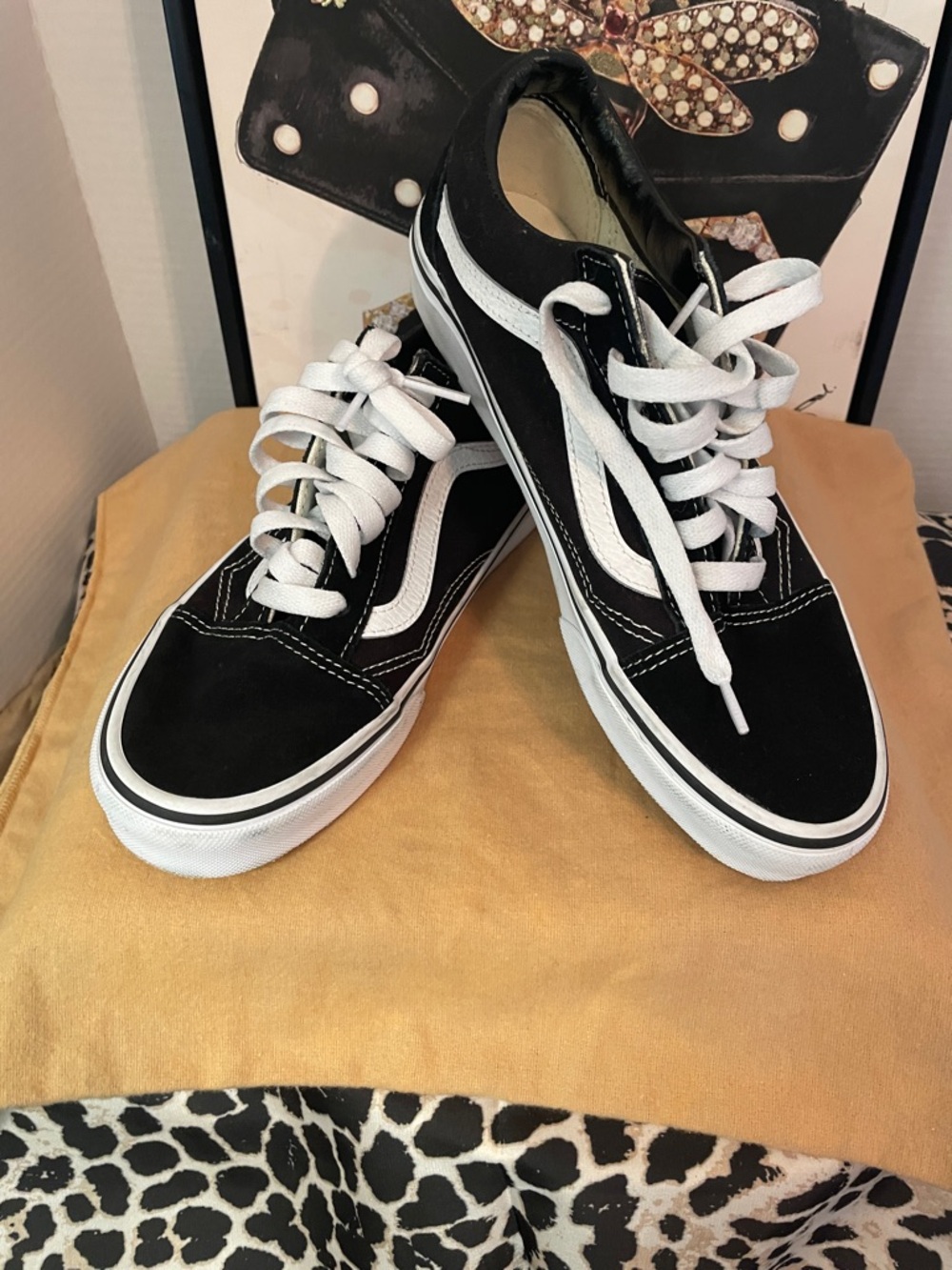 Vans Black & White Low-Top Skate Sneakers - Picture 12 of 12